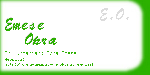 emese opra business card